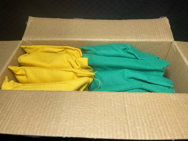 Regulation Cornhole Bags in Yellow and Green with Carry Bag - The Perfect Addition to Your Backyard Games